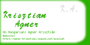 krisztian agner business card